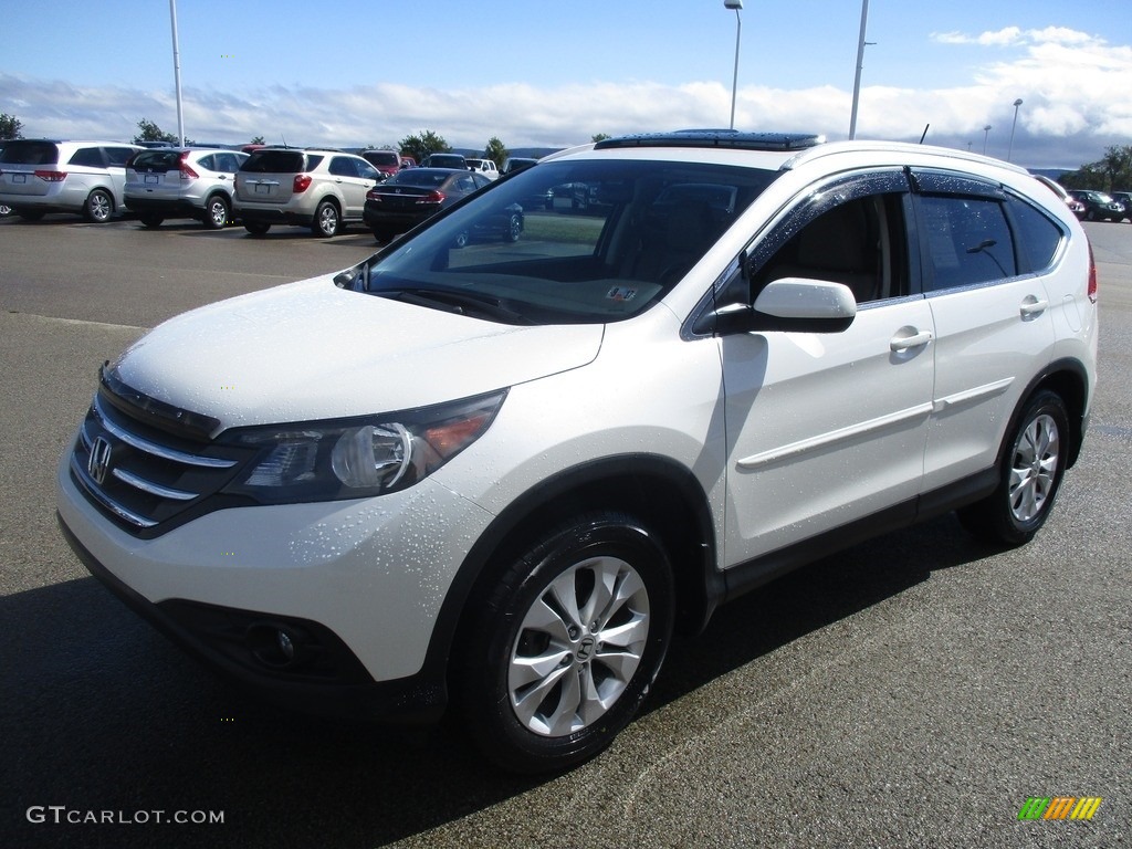 2014 CR-V EX-L AWD - White Diamond Pearl / Beige photo #5