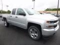 Silver Ice Metallic 2017 Chevrolet Silverado 1500 Custom Double Cab 4x4 Exterior