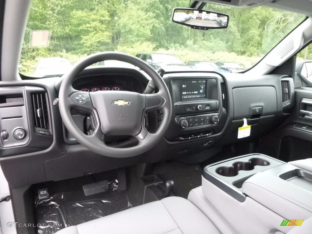 Dark Ash/Jet Black Interior 2017 Chevrolet Silverado 1500 Custom Double Cab 4x4 Photo #116078315