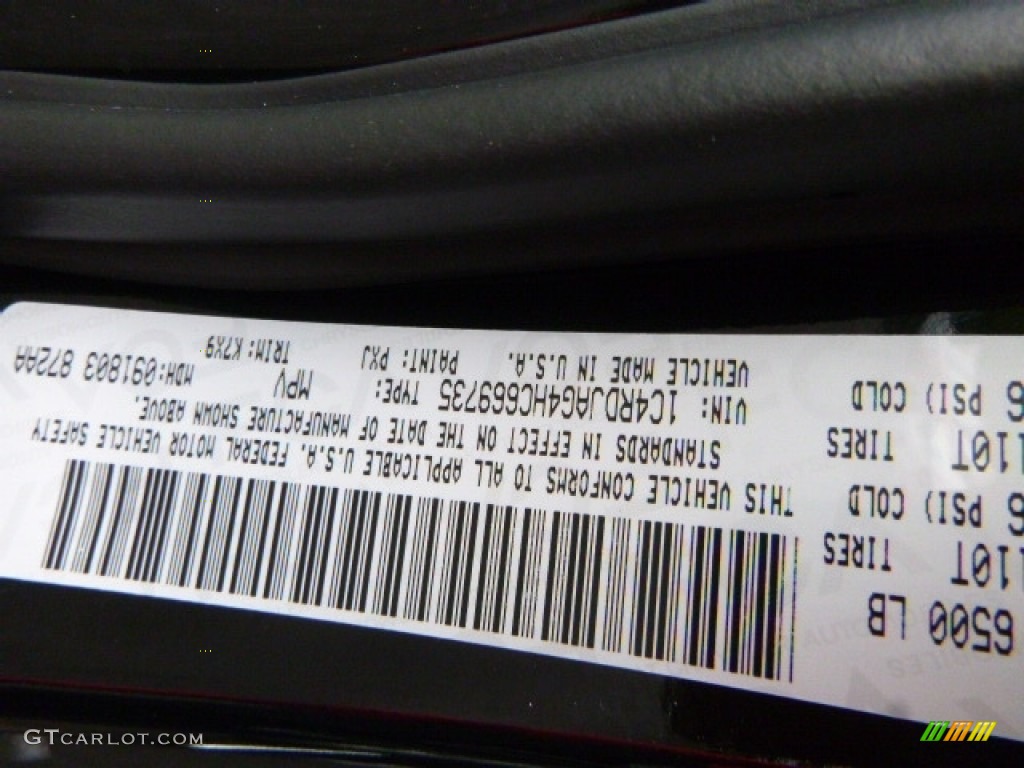 2017 Durango Color Code PXJ for DB Black Crystal Photo #116080094