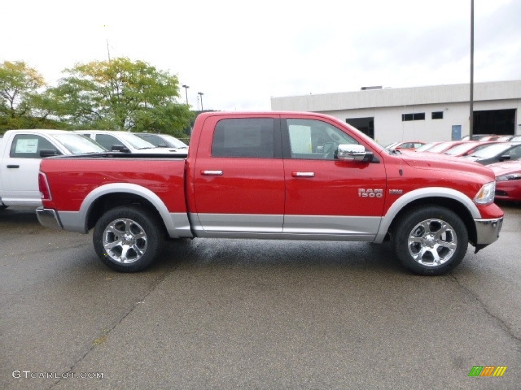 Flame Red 2017 Ram 1500 Laramie Crew Cab 4x4 Exterior Photo #116080136