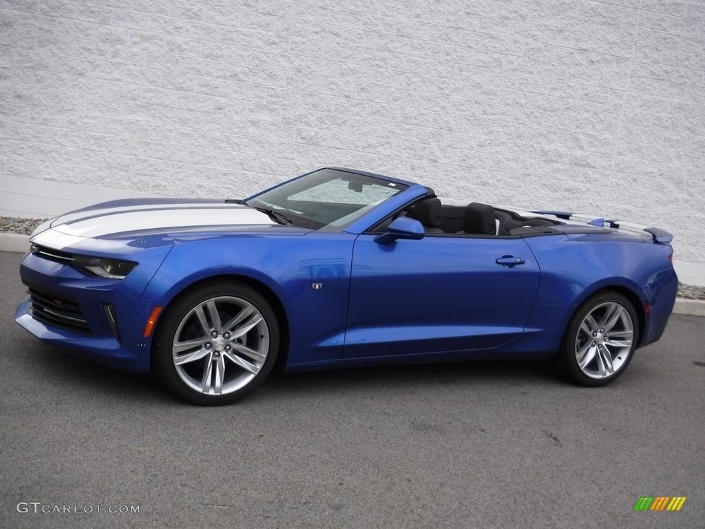 Hyper Blue Metallic 2017 Chevrolet Camaro LT Convertible Exterior Photo #116082311