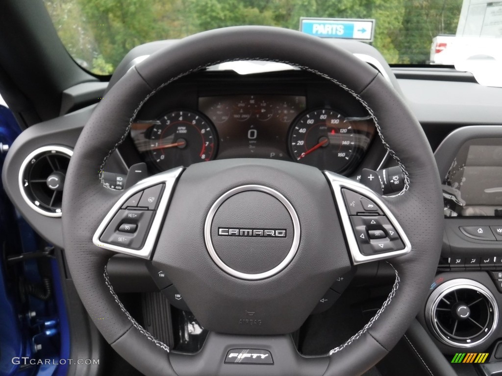 2017 Chevrolet Camaro LT Convertible Ceramic White Steering Wheel Photo #116082785