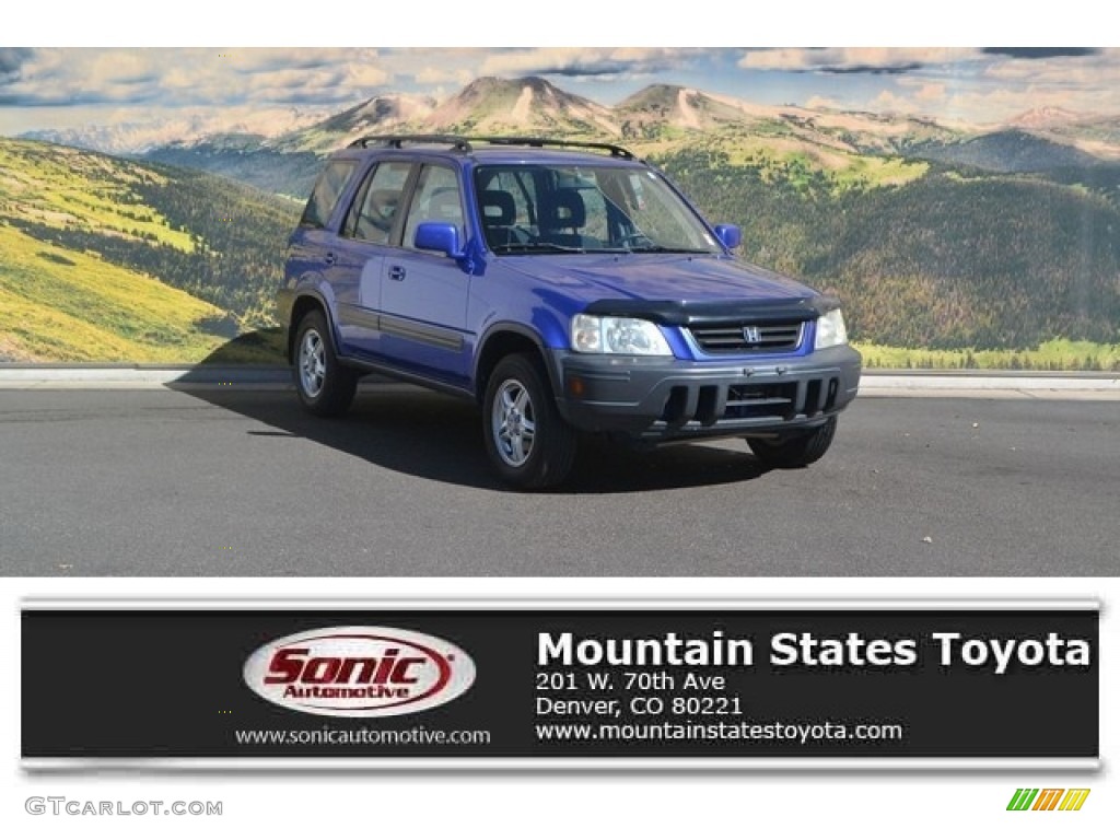 2001 CR-V EX 4WD - Electron Blue Metallic / Dark Gray photo #1