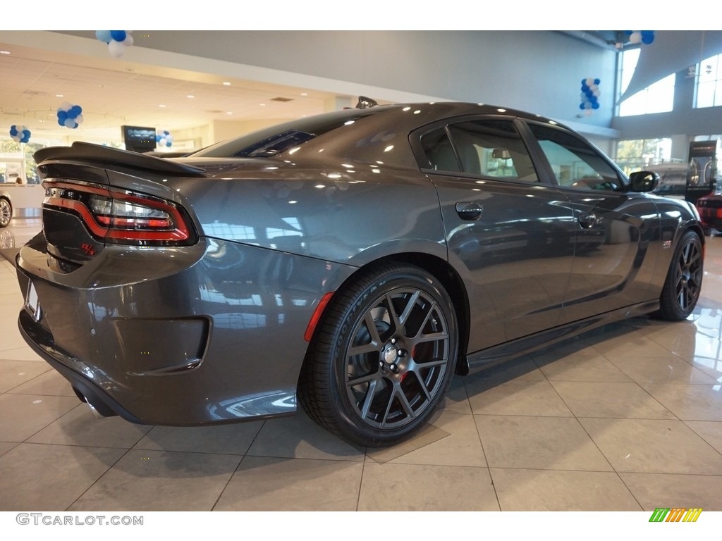 2016 Charger R/T Scat Pack - Granite Crystal Metallic / Black/Ruby Red photo #3