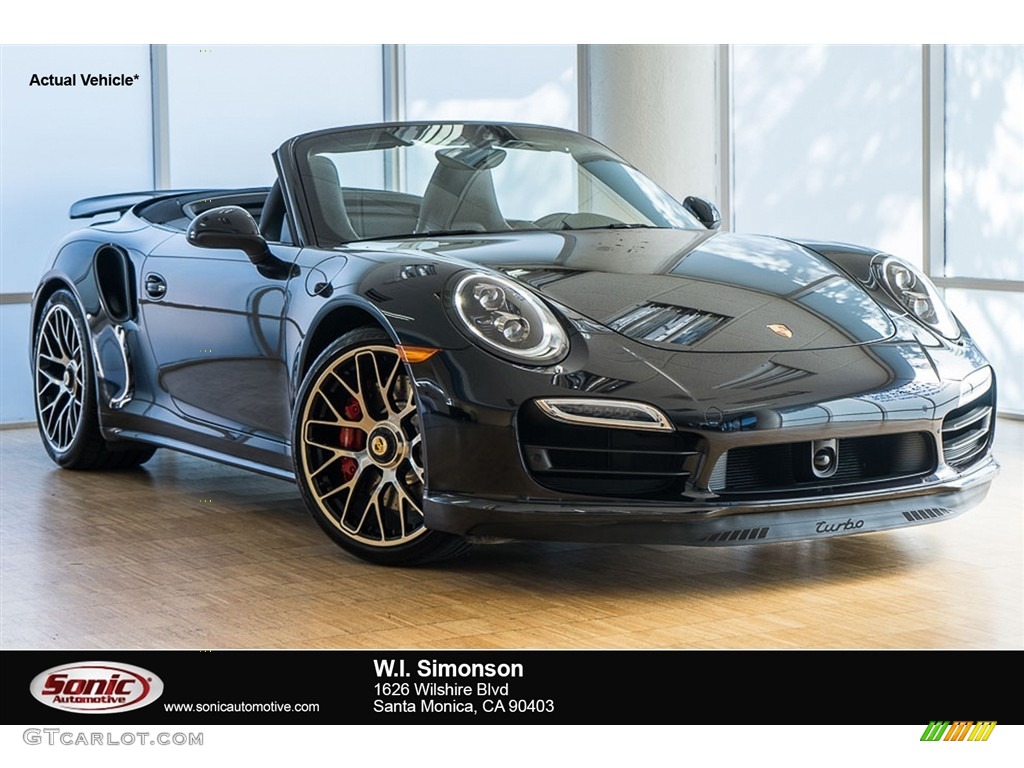 2016 911 Turbo Cabriolet - Black / Black photo #1