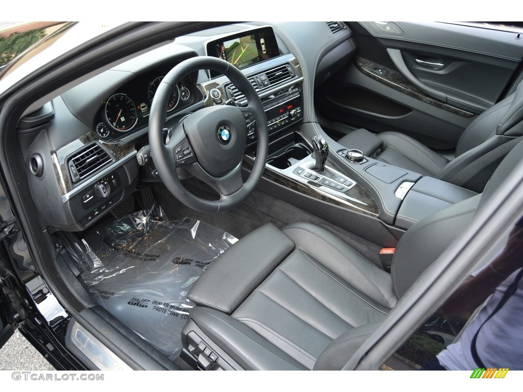 Black Interior 2016 BMW 6 Series 650i xDrive Gran Coupe Photo #116089478