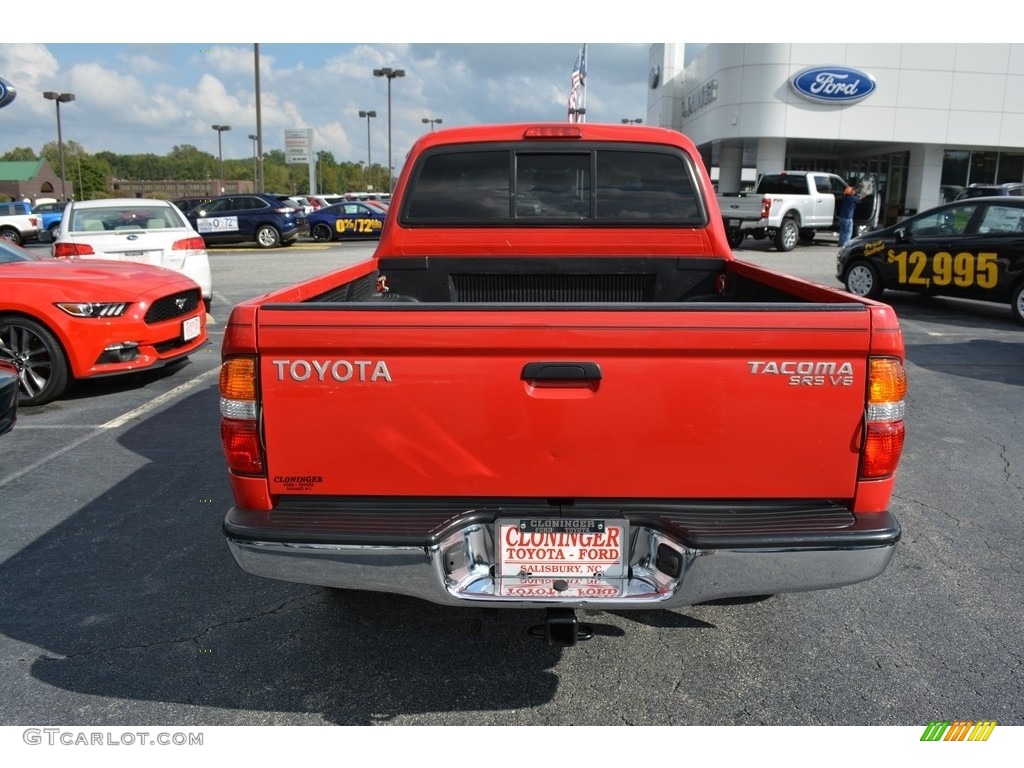 2003 Tacoma V6 Double Cab 4x4 - Radiant Red / Oak photo #4