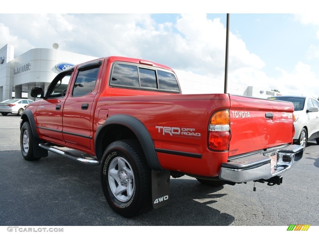 2003 Tacoma V6 Double Cab 4x4 - Radiant Red / Oak photo #5