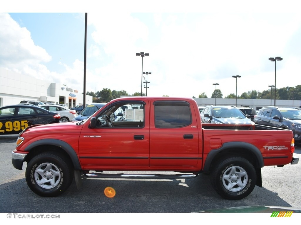 2003 Tacoma V6 Double Cab 4x4 - Radiant Red / Oak photo #6