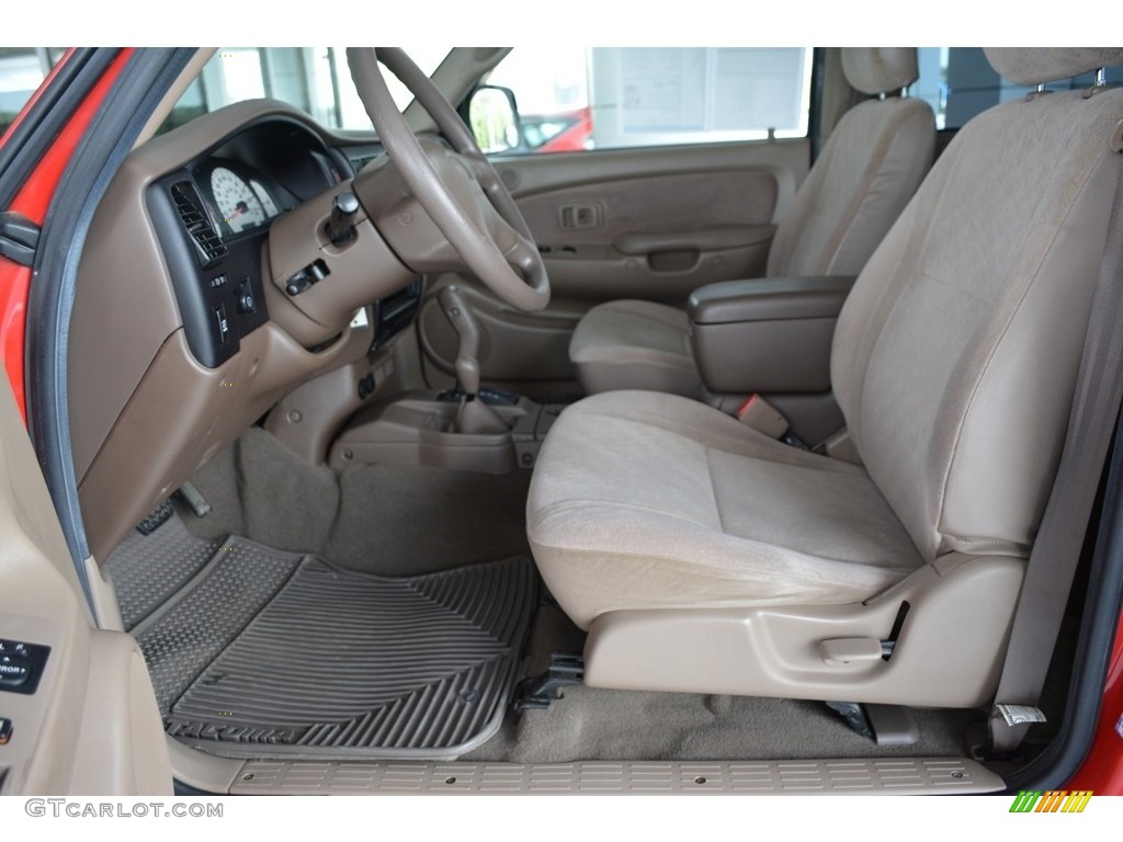2003 Tacoma V6 Double Cab 4x4 - Radiant Red / Oak photo #11