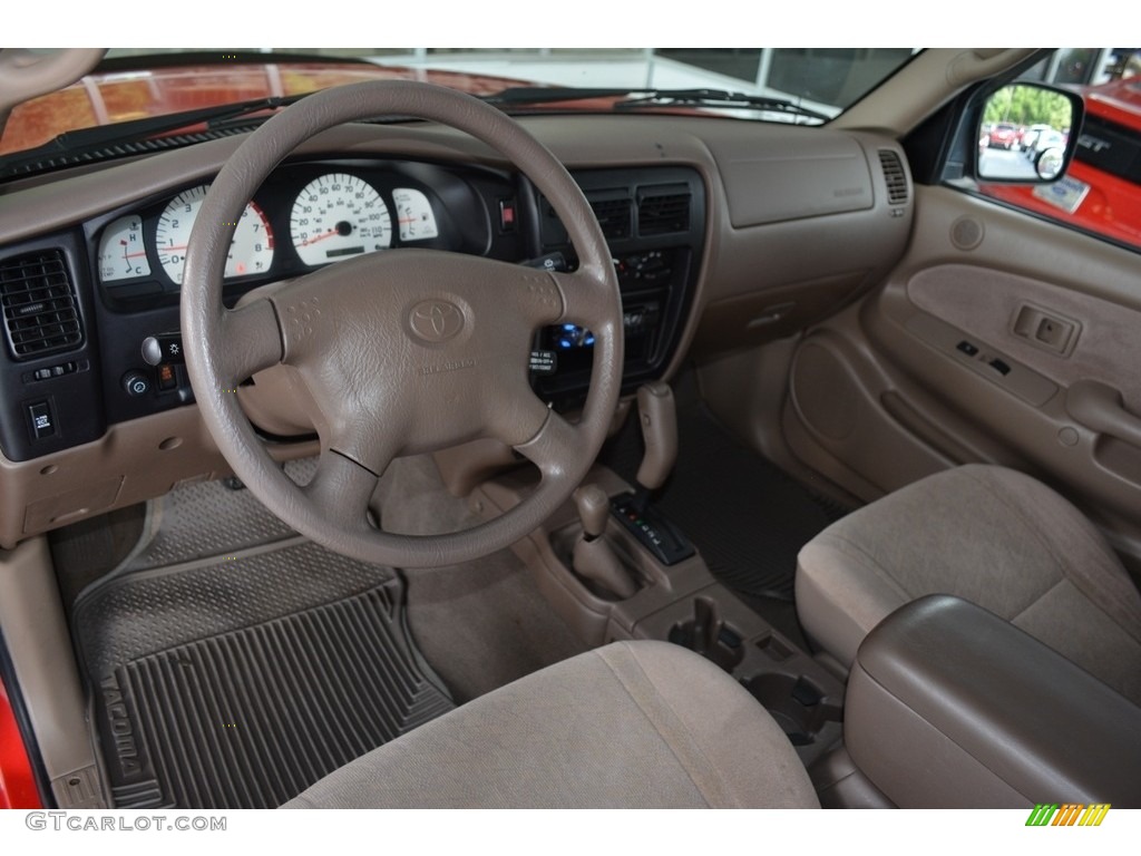 2003 Tacoma V6 Double Cab 4x4 - Radiant Red / Oak photo #12