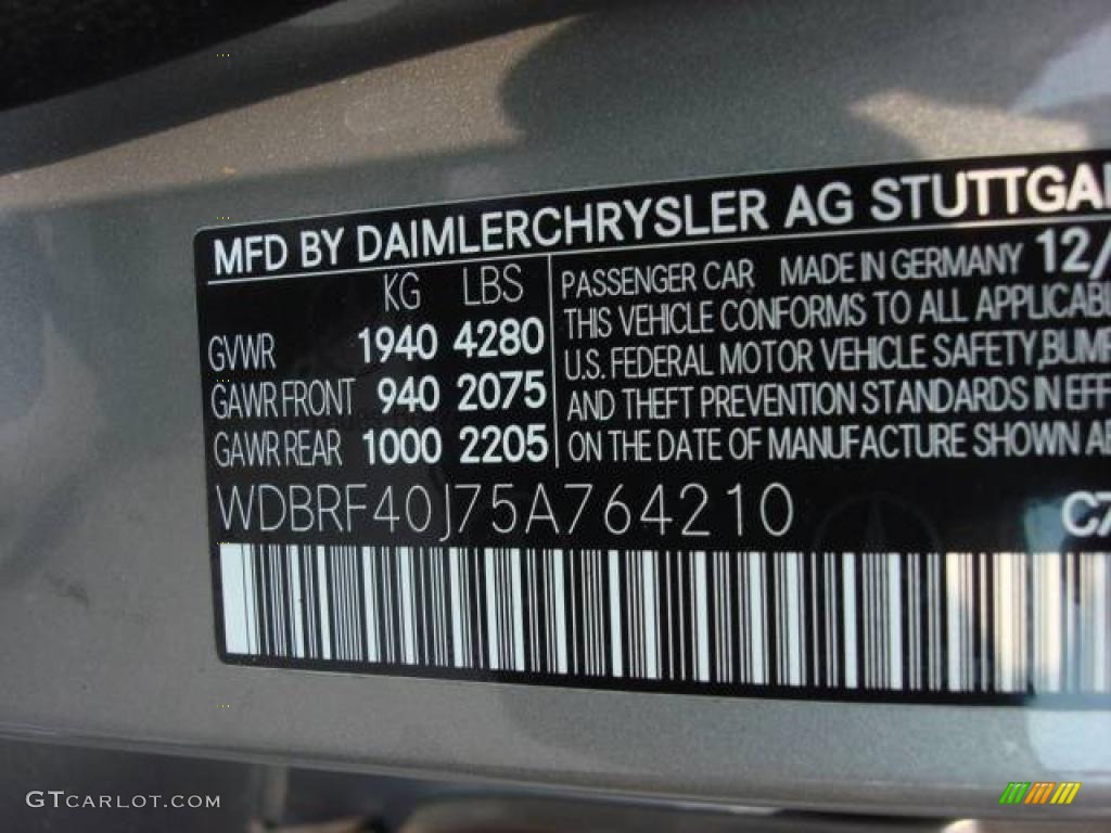 2005 C 230 Kompressor Sedan - Pewter Silver Metallic / Black photo #19