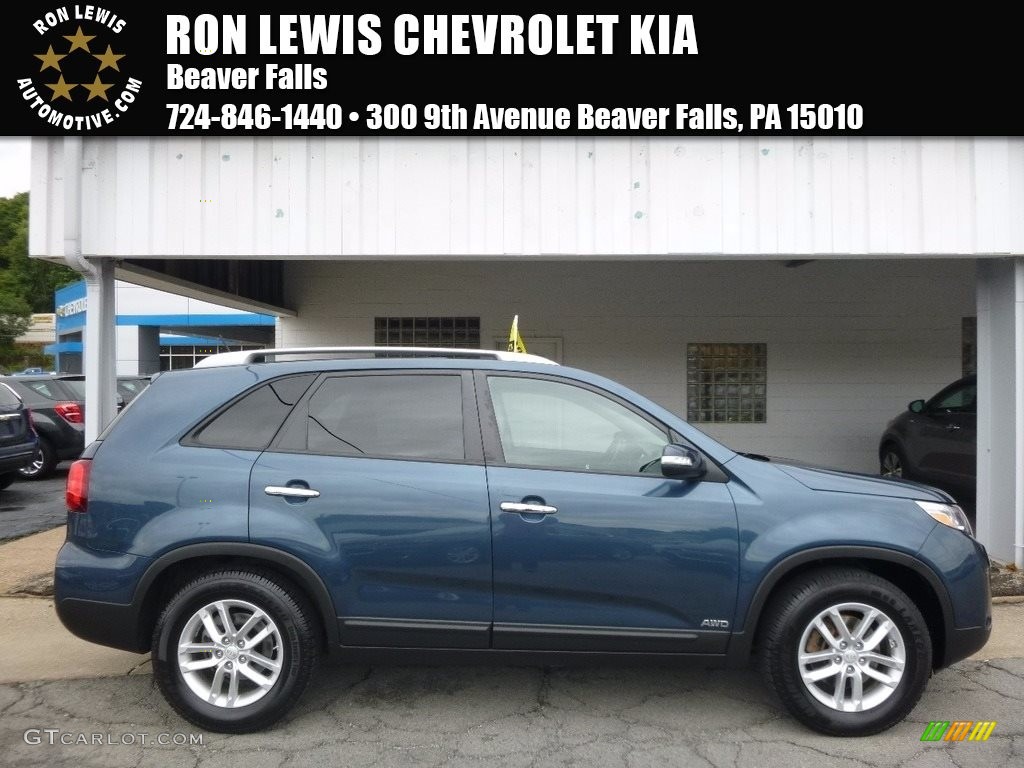 2014 Sorento LX AWD - Wave Blue / Gray photo #1