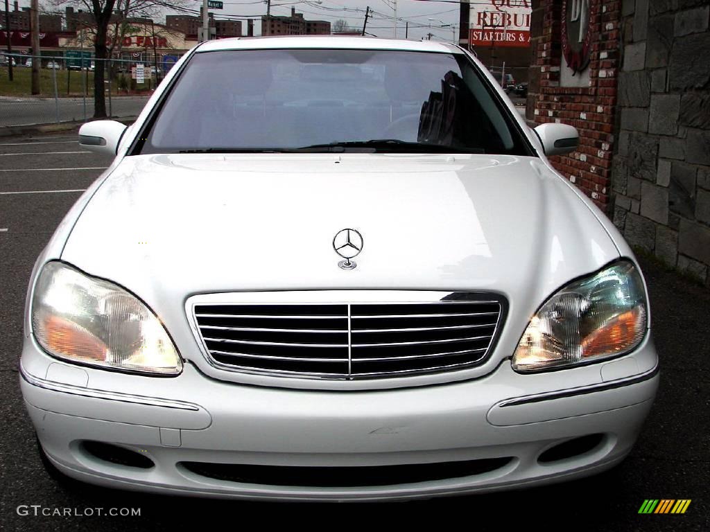 2000 S 500 Sedan - Glacier White / Ash photo #1