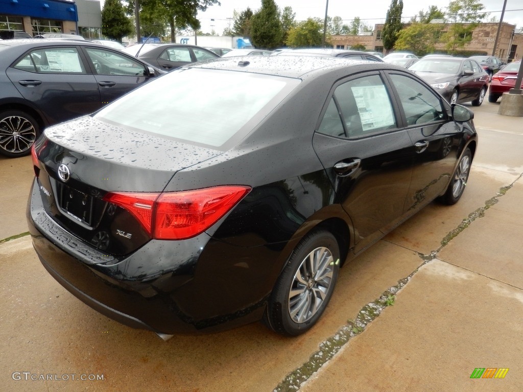 2017 Corolla LE - Black Sand Pearl / Black photo #2