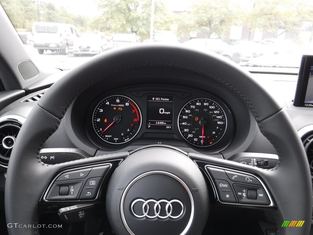 2017 Audi A3 2.0 Premium quttaro Black Steering Wheel Photo #116105898