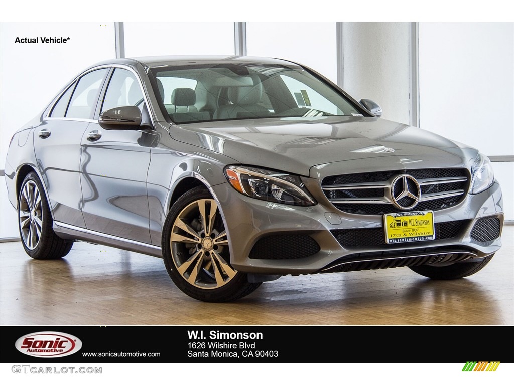 2016 C 300 Sedan - Palladium Silver Metallic / Crystal Grey/Black photo #1