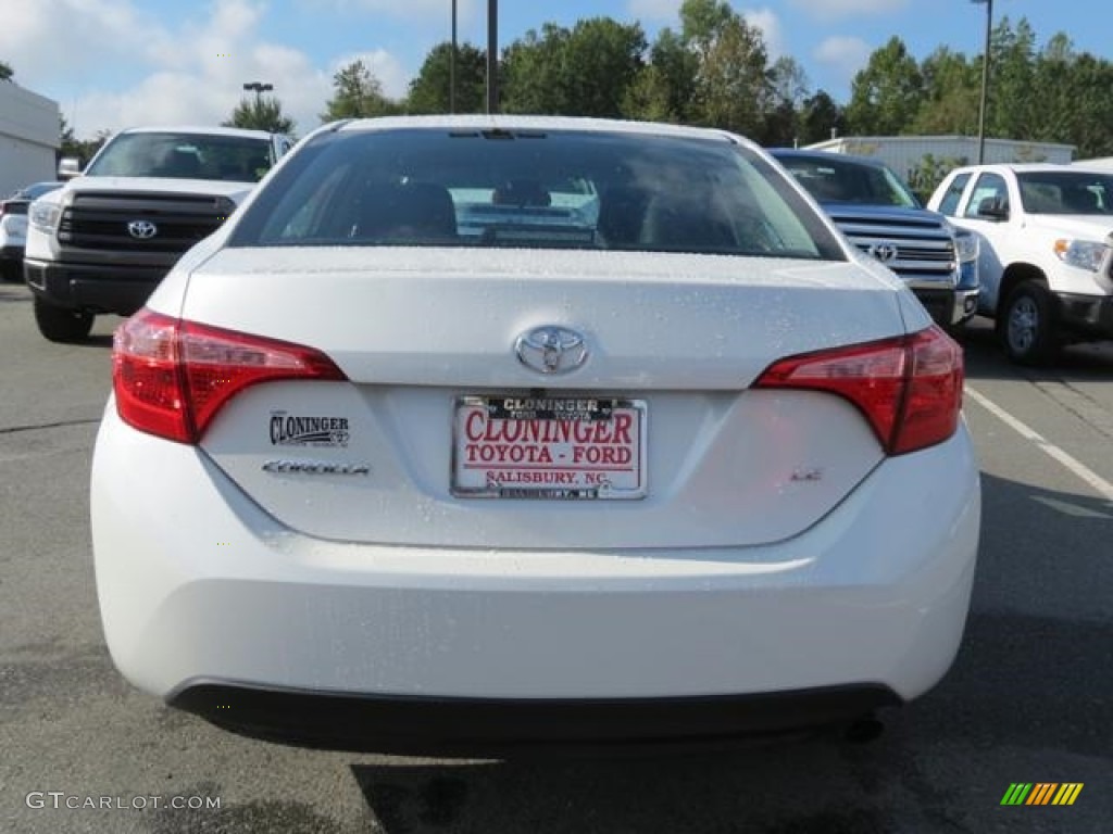 2017 Corolla LE - Blizzard Pearl / Steel Gray photo #22