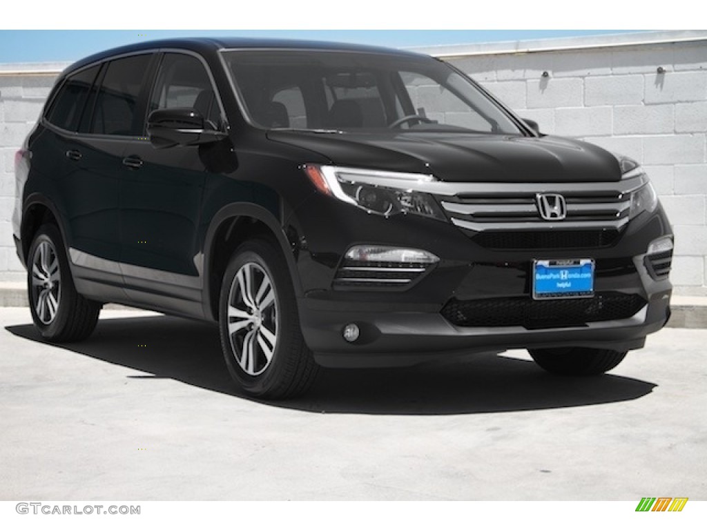 2016 Pilot EX-L - Crystal Black Pearl / Gray photo #1