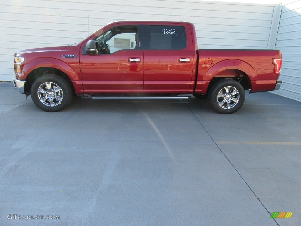 2016 F150 XLT SuperCrew - Ruby Red / Medium Earth Gray photo #6