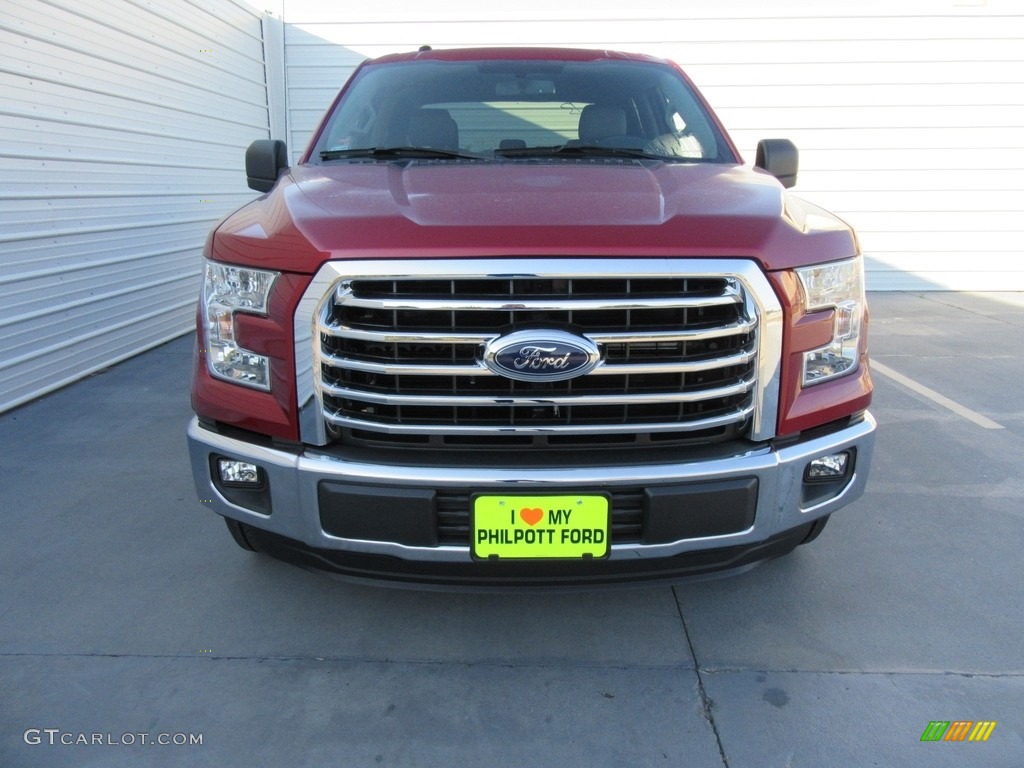 2016 F150 XLT SuperCrew - Ruby Red / Medium Earth Gray photo #8