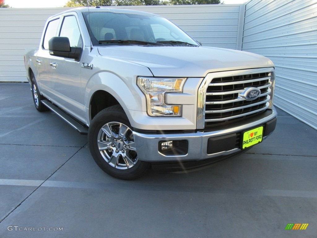 2016 F150 XLT SuperCrew - Ingot Silver / Medium Earth Gray photo #2