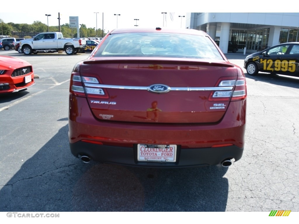 2015 Taurus SEL - Ruby Red Metallic / Dune photo #4