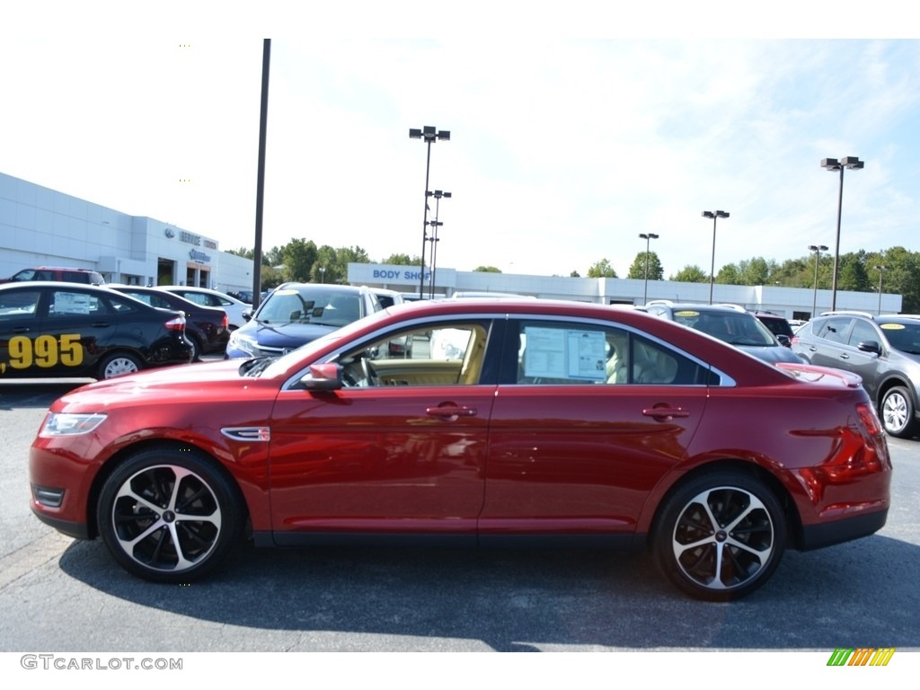 2015 Taurus SEL - Ruby Red Metallic / Dune photo #6