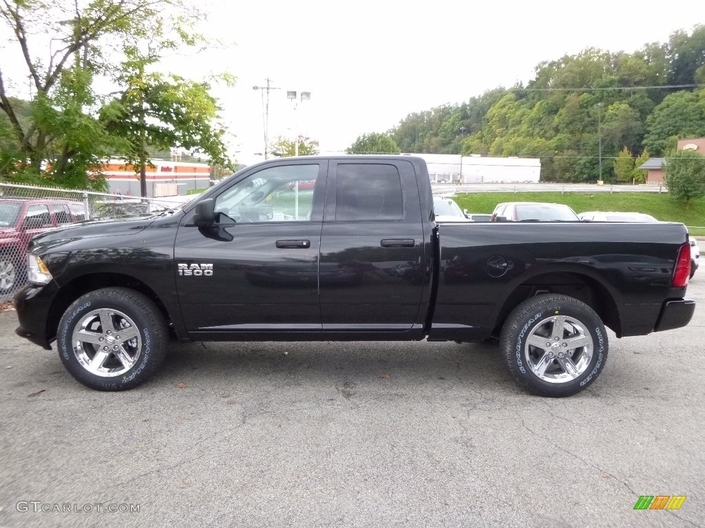 Brilliant Black Crystal Pearl 2017 Ram 1500 Express Quad Cab 4x4 Exterior Photo #116122486