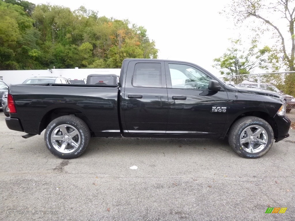 2017 1500 Express Quad Cab 4x4 - Brilliant Black Crystal Pearl / Black/Diesel Gray photo #6