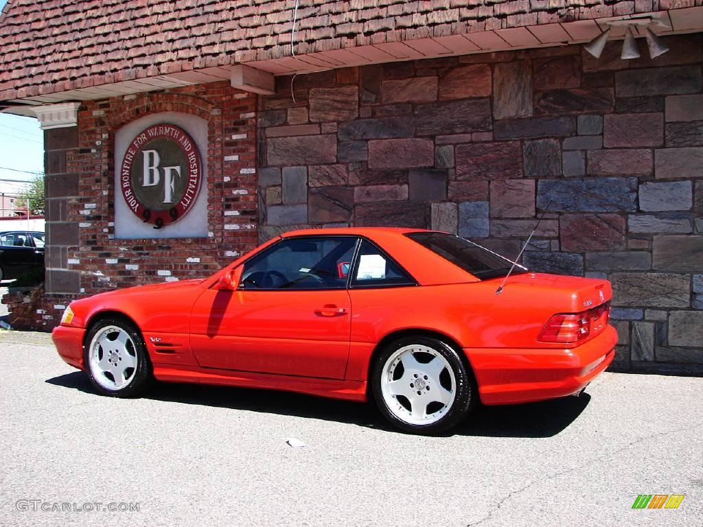 2001 SL 600 Roadster - Magma Red / Black photo #13