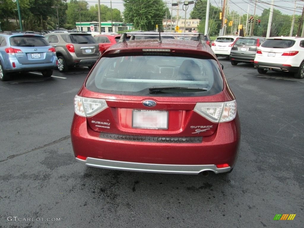 2011 Impreza Outback Sport Wagon - Camellia Red Pearl / Carbon Black photo #7