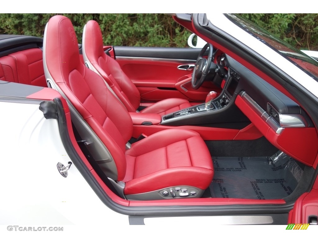 Carrera Red Natural Leather Interior 2014 Porsche 911 Turbo Cabriolet Photo #116128687