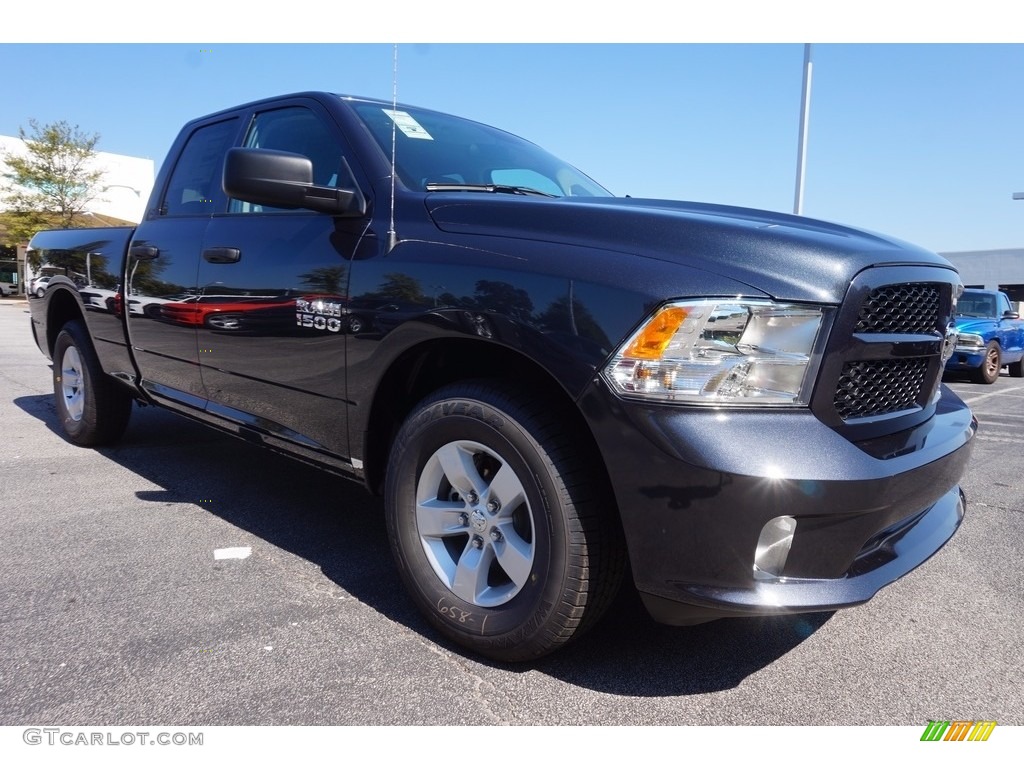 2017 1500 Express Quad Cab - Maximum Steel Metallic / Black/Diesel Gray photo #4