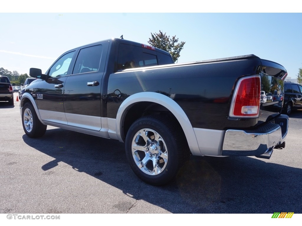 2017 1500 Laramie Crew Cab - Brilliant Black Crystal Pearl / Black photo #2