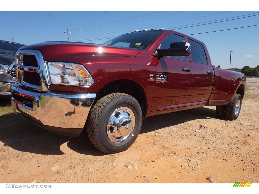 2017 3500 Tradesman Crew Cab Dual Rear Wheel - Delmonico Red Pearl / Black/Diesel Gray photo #1