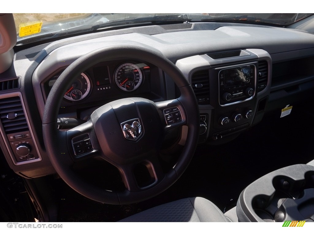 2017 1500 Tradesman Quad Cab - Brilliant Black Crystal Pearl / Black/Diesel Gray photo #8