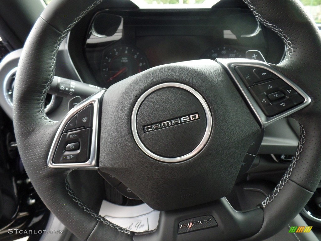 2017 Chevrolet Camaro SS Coupe Jet Black Steering Wheel Photo #116131992