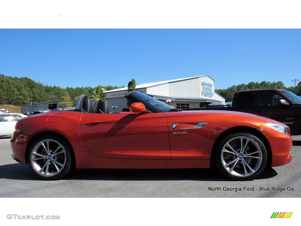 2014 Z4 sDrive35i - Valencia Orange Metallic / Hyper Orange Package Black/Orange photo #6