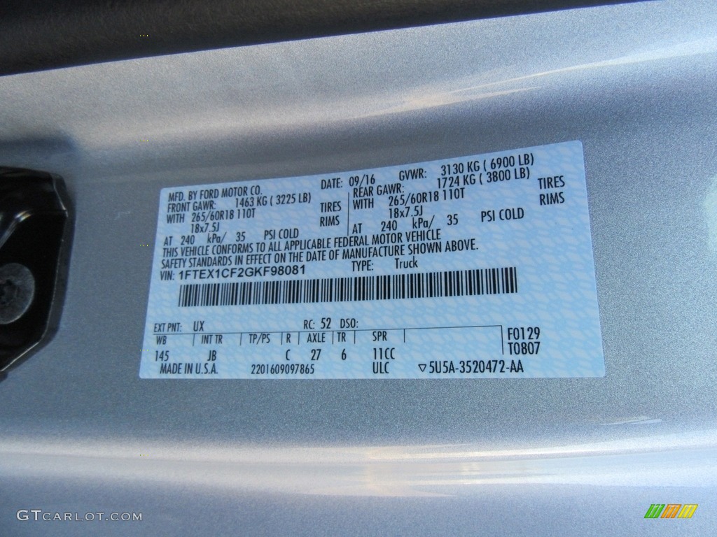 2016 F150 XLT SuperCab - Ingot Silver / Black photo #36