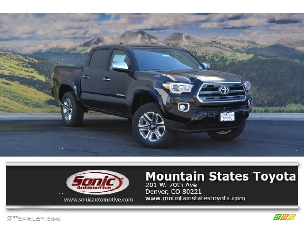 2017 Tacoma Limited Double Cab 4x4 - Black / Limited Hickory photo #1