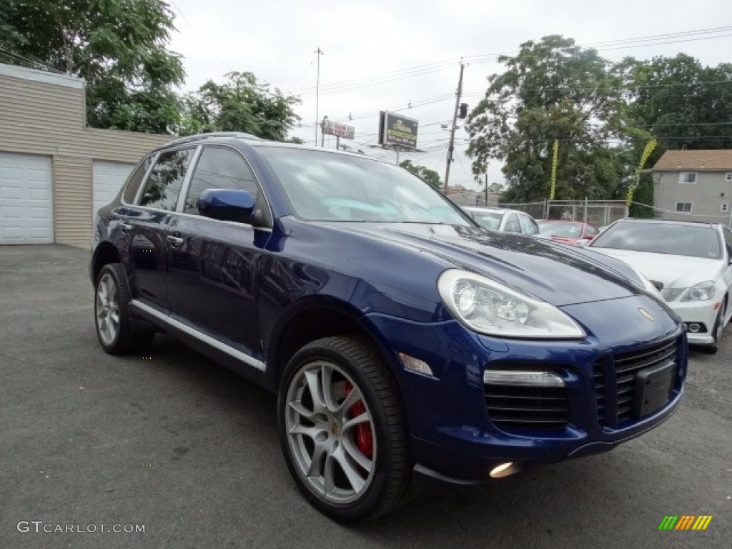 2008 Cayenne Turbo - Marine Blue Metallic / Stone/Steel Grey photo #3