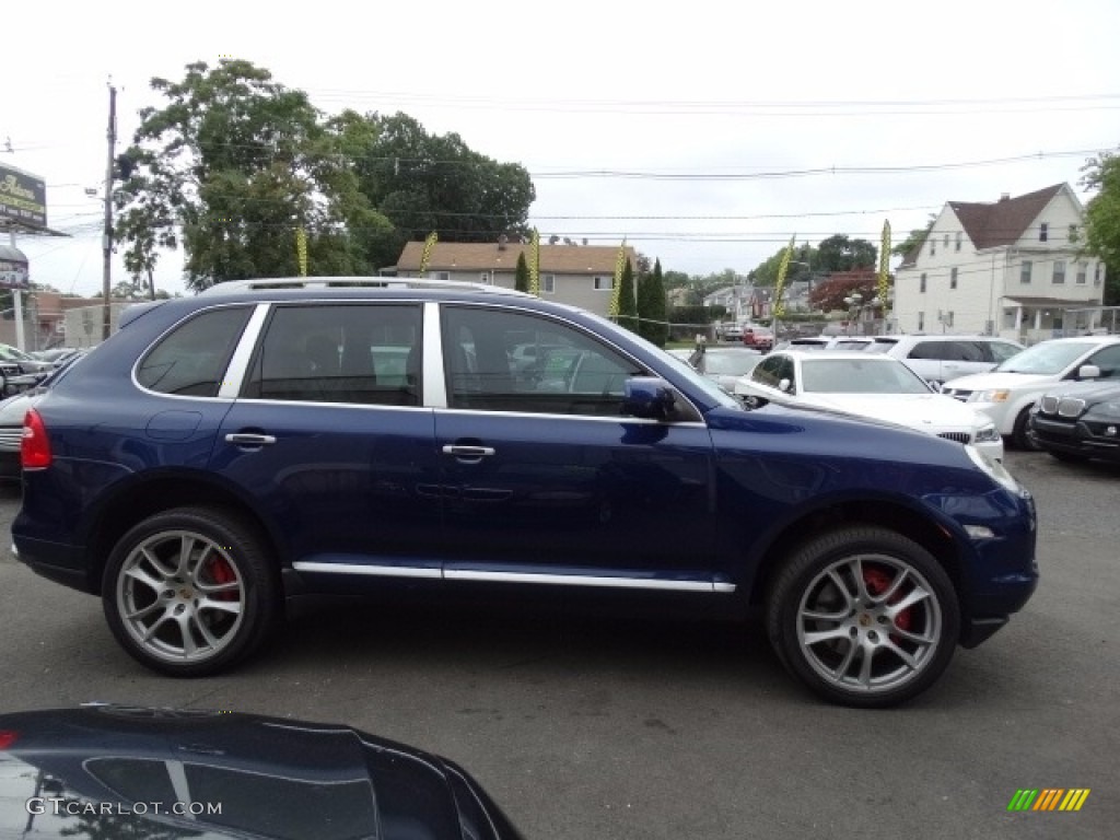 2008 Cayenne Turbo - Marine Blue Metallic / Stone/Steel Grey photo #4