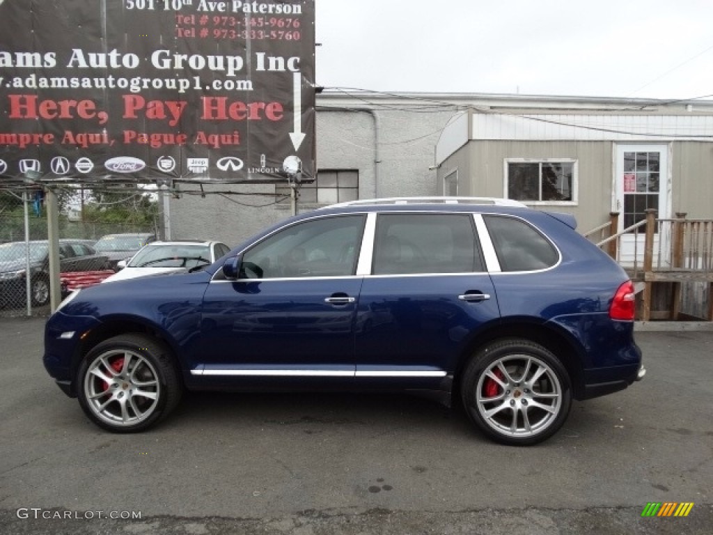 2008 Cayenne Turbo - Marine Blue Metallic / Stone/Steel Grey photo #8