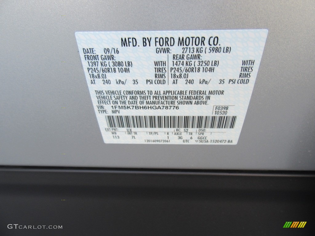 2017 Explorer FWD - Ingot Silver / Medium Light Camel photo #31
