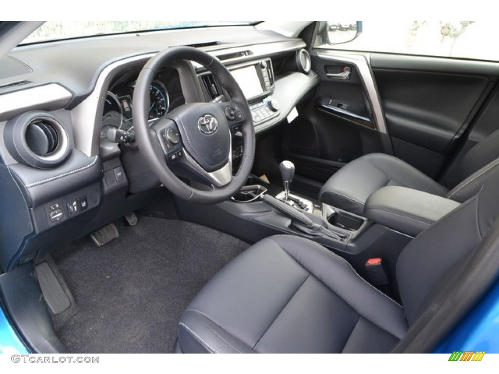 Black Interior 2017 Toyota RAV4 Limited AWD Hybrid Photo #116140172