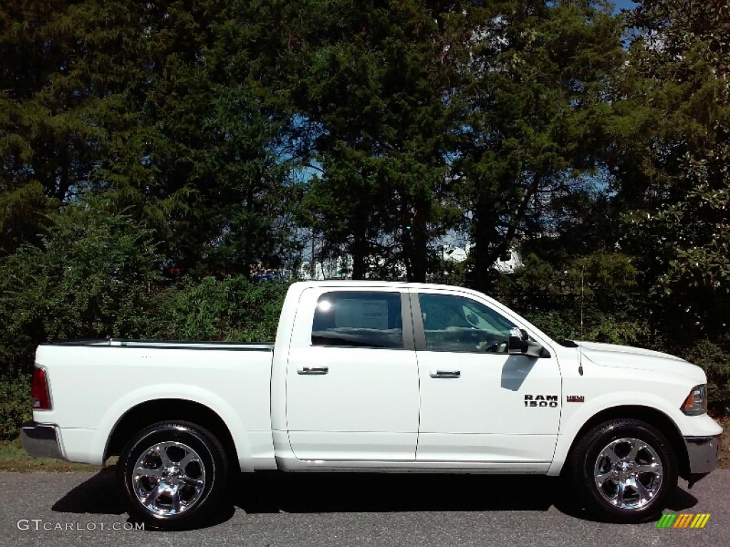 2017 1500 Laramie Crew Cab 4x4 - Bright White / Canyon Brown/Light Frost Beige photo #5