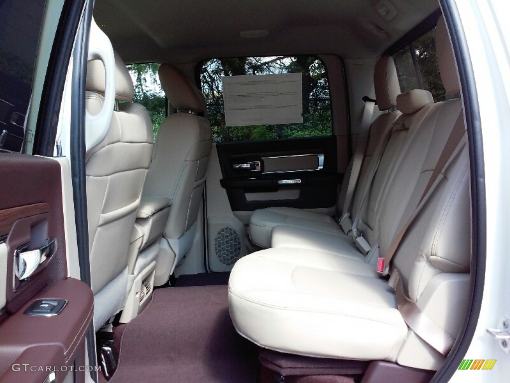 2017 1500 Laramie Crew Cab 4x4 - Pearl White / Canyon Brown/Light Frost Beige photo #10