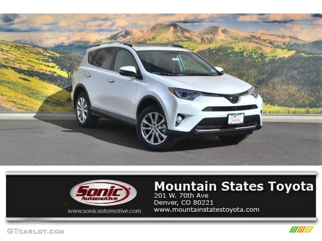 2017 RAV4 Limited AWD - Blizzard Pearl White / Cinnamon photo #1